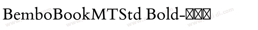 BemboBookMTStd Bold字体转换